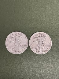 1942 & 1943 Walking Liberty Half Dollars