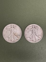 1940 & 1942 Walking Liberty Half Dollars