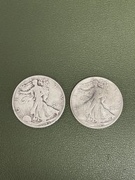 1945 Walking Liberty Half Dollars