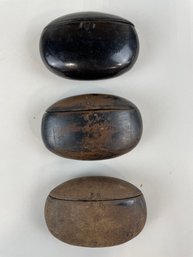 Group Of 3 Antique Pocket Snuff Boxes