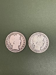 1904 & 1908 Barber Half Dollar