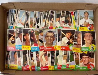 Large Lot Of 1963 Topps Baseball Cards (J9)