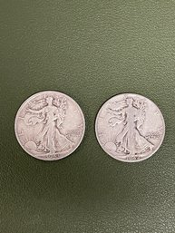 1942 & 1943 Walking Liberty Half Dollars