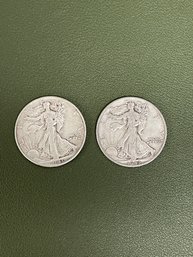 1941 & 1943 Walking Liberty Half Dollars