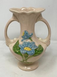Vintage Hull Art Pottery H-2 Blue Magnolia Vase 5 1/2 Tall