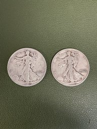 1942 & 1943 Walking Liberty Half Dollars