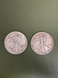 1940 & 1942 Walking Liberty Half Dollars