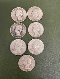 Group Of Seven Washington Quarters 1935 -1944