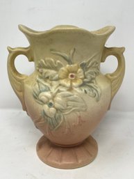 Vintage 1940s Hull Art Pottery Vase W-4-6 1/2 Wildflower Pattern Pink Floral USA