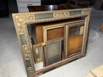 Group Of Antique And Vintage Frames Including Large