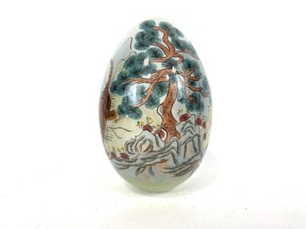 Japanese Reverse Painted Egg