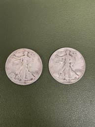 1942 & 1943 Walking Liberty Half Dollars