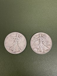 1943 & 1944 Walking Liberty Half Dollars