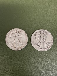 1941 & 1945 Walking Liberty Half Dollars