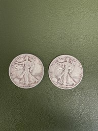 1943 & 1945 Walking Liberty Half Dollars