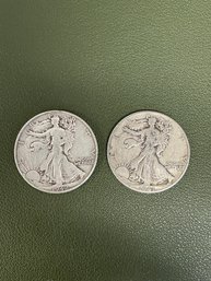 1941 & 1942 Walking Liberty Half Dollars