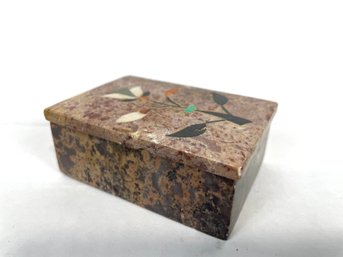 Inlaid Soapstone Trinket Box