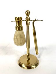 Solid Brass Shaving Set In Original Box