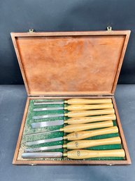 Large Crown Tools Chisel Set In Box - England