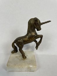 5' Vintage Brass Unicorn