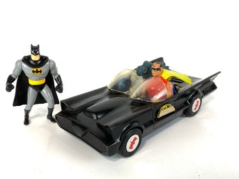 Vintage Batman & Robin Action Figures Bat Mobile