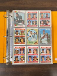 Estate Fresh Binder Full Of 1970s Sports Cards Baseball Football