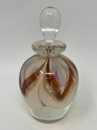 David R Boutin Art Glass Perfume Bottle Signed