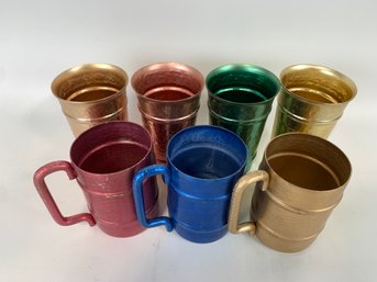 Mid Century Aluminum Cups And Mugs Lot