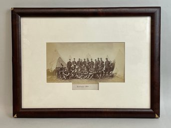 Dartmoor 1874 Antique Framed Photo Military W/ Tent