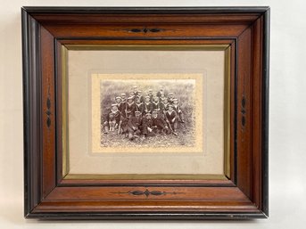 Framed Antique Photo Military Group Photo