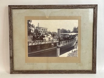 Framed Antique Photograph Steam Boat