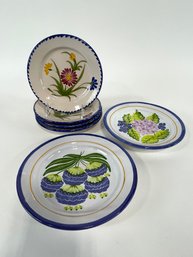 Collection Of St. Clement France Quimper Faince Plates Lot