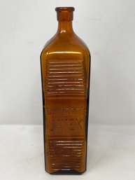 Scarce Fancy Antique Wilberts Javex Cleaner Type Bottle New York NY Amber 1930s