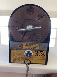 MH Rhodes Parking Meter Vintage W/ Key