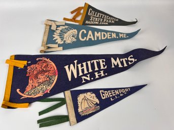 Lot Of Vintage Pennants