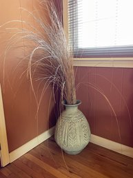 Large Decorative Vase With Grass