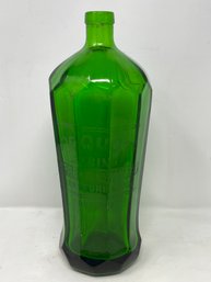 Vintage Green Glass Seltzer Bottle, PEQUOT SPRING SPARKLING WATER, HARTFORD, CT