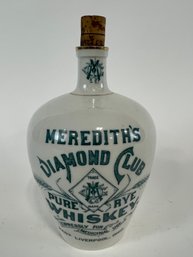 Knowles Taylor & Knowles Merediths Half Pint Stoneware Whiskey Jug