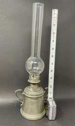 Vintage International Pewter Oil Lamp
