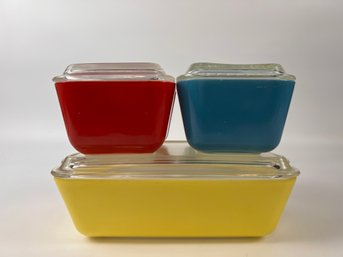 Vintage Pyrex Primary Color Refrigerator Set