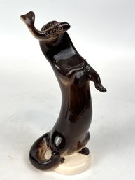 Vintage Lomonosov USSR Porcelain Otter Figure