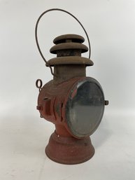 Antique Dietz Carriage Lantern Great Red Paint