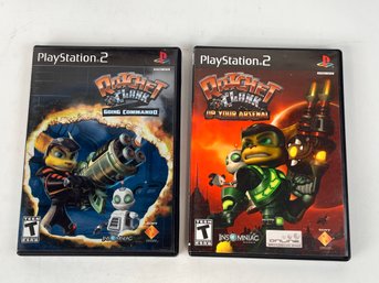 Lot Of Two Playstation 2 Ratchet And Clank Games