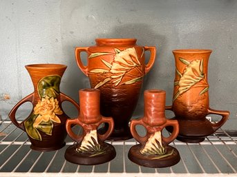 Collection Of Antique Roseville Pottery