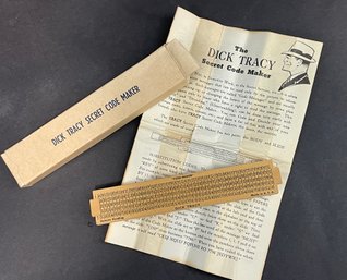 1939 Dick Tracy Secret Code Maker With Box And Paper Work