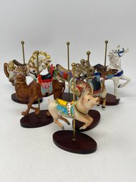 Group Of Carousel Horse Figurines