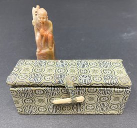 Asian Stone Wax Seal Stamp Figure W/ Box