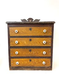 Antique Salesman Sample Chest Of Drawers - Children's Size