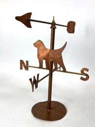 Decorative Copper Weathervane With Dog