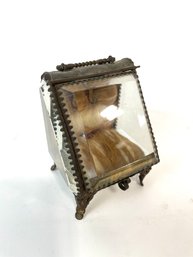 Antique French Glass Watch Casket Stand